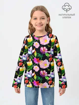 Детский лонгслив / Разноцветие