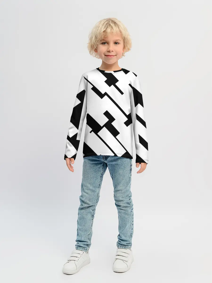 Детский лонгслив / ГЕОМЕТРИЯ,АБСТРАКЦИЯ,ПОЛОСЫ