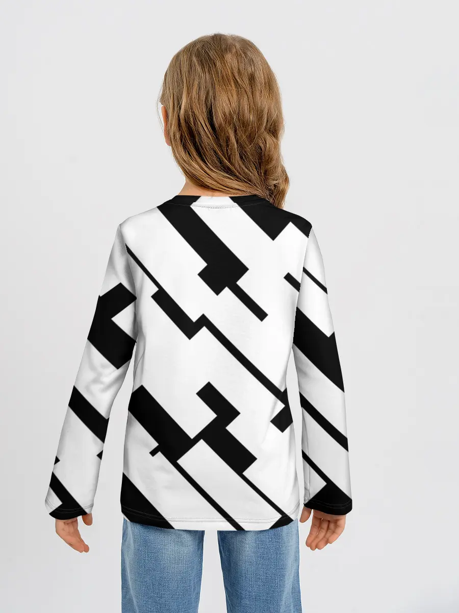 Детский лонгслив / ГЕОМЕТРИЯ,АБСТРАКЦИЯ,ПОЛОСЫ