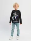 Детский лонгслив / Акаме Глитч на черном