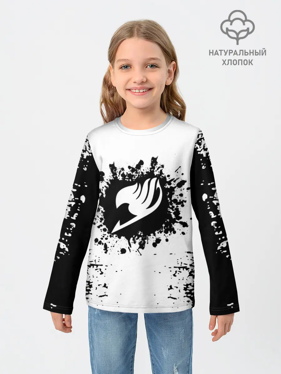 Детский лонгслив / Хвост Феи монохромный