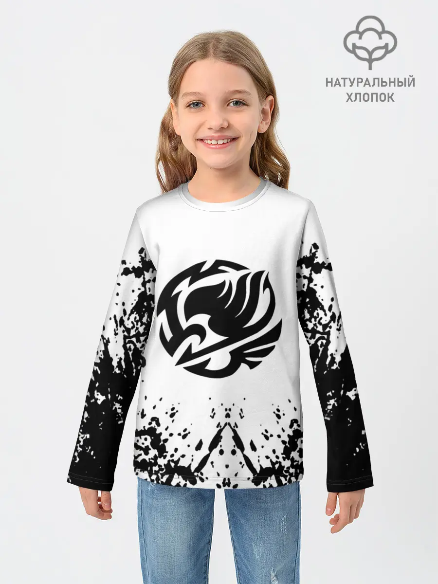 Детский лонгслив / Хвост Феи на белом