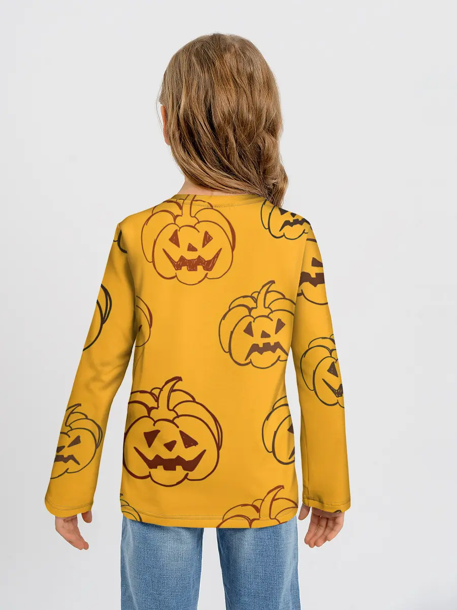 Детский лонгслив / Тыквы