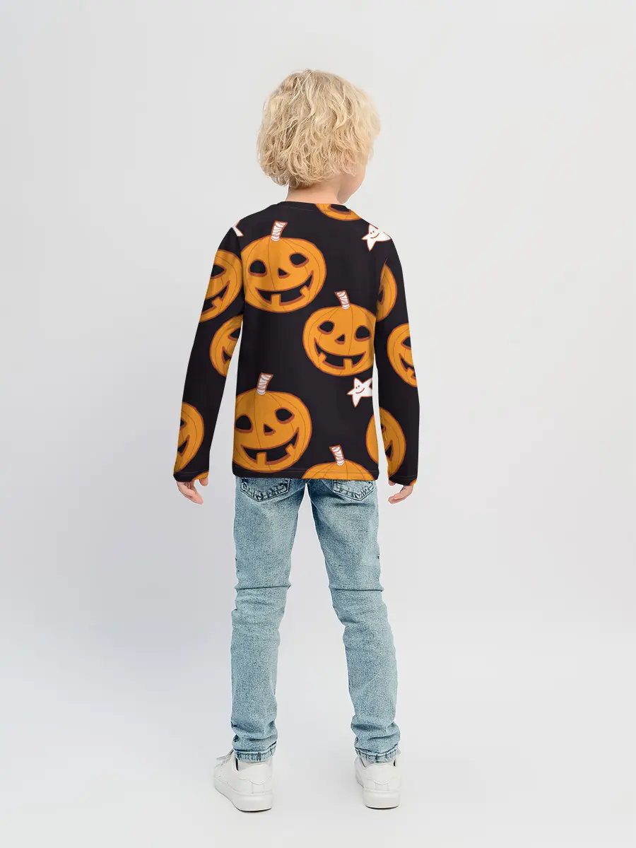 Детский лонгслив / Весёлые тыквы