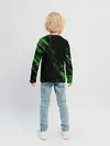 Детский лонгслив / Хвост Феи зеленая диагональ