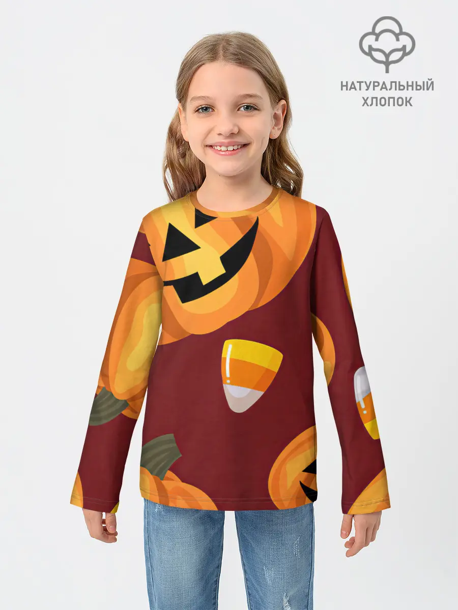 Детский лонгслив / Сладкие хэллоуин
