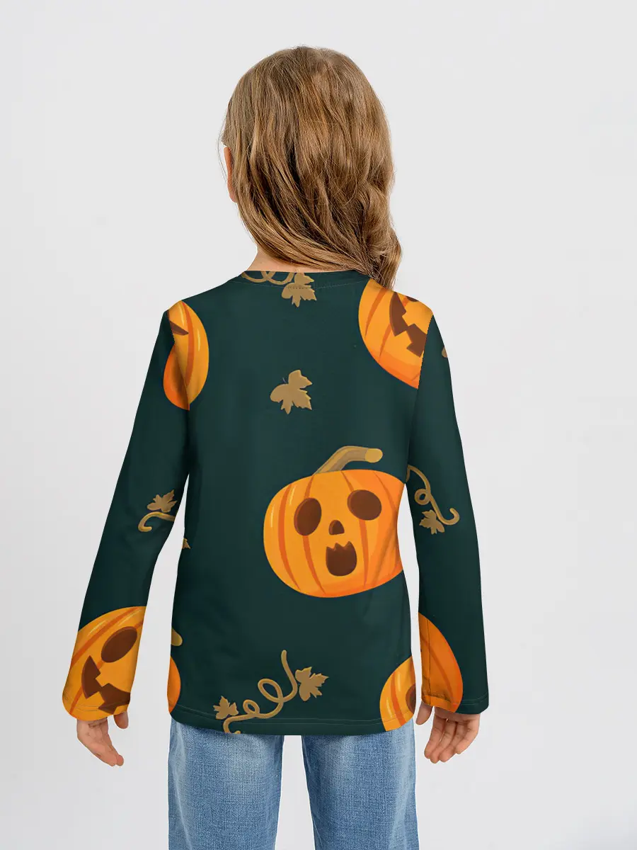 Детский лонгслив / Осенние тыквы