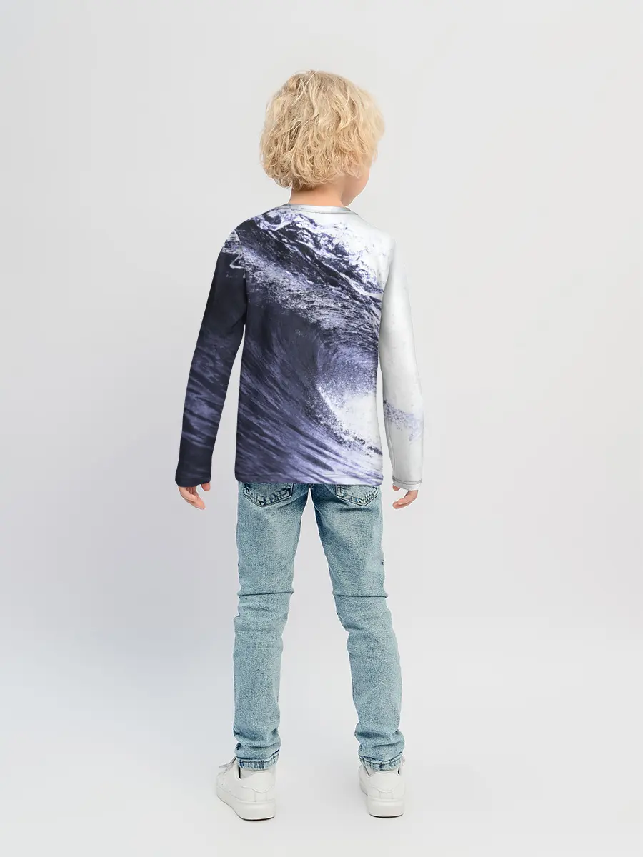 Детский лонгслив / Волна