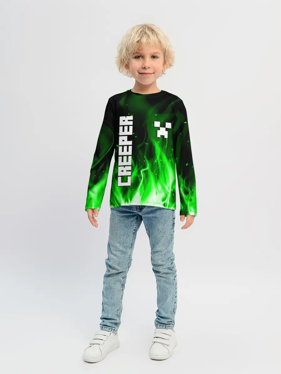 Детский лонгслив / MINECRAFT CREEPER