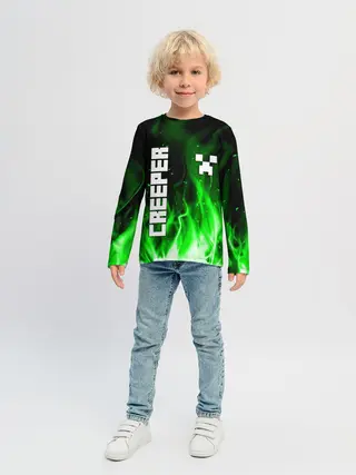 Детский лонгслив / MINECRAFT CREEPER