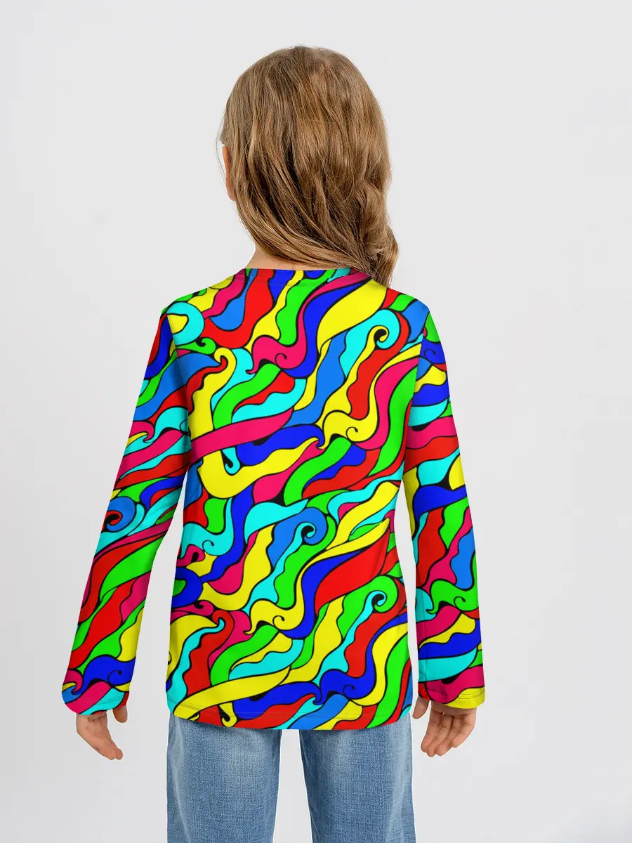 Детский лонгслив / Красочные узоры/абстракционизм