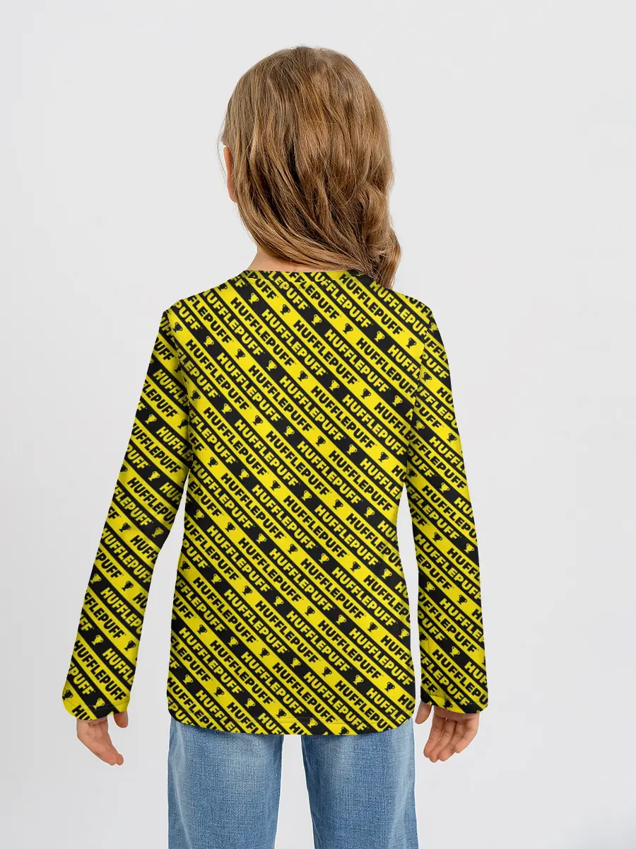 Детский лонгслив / Хаффлпафф паттерн