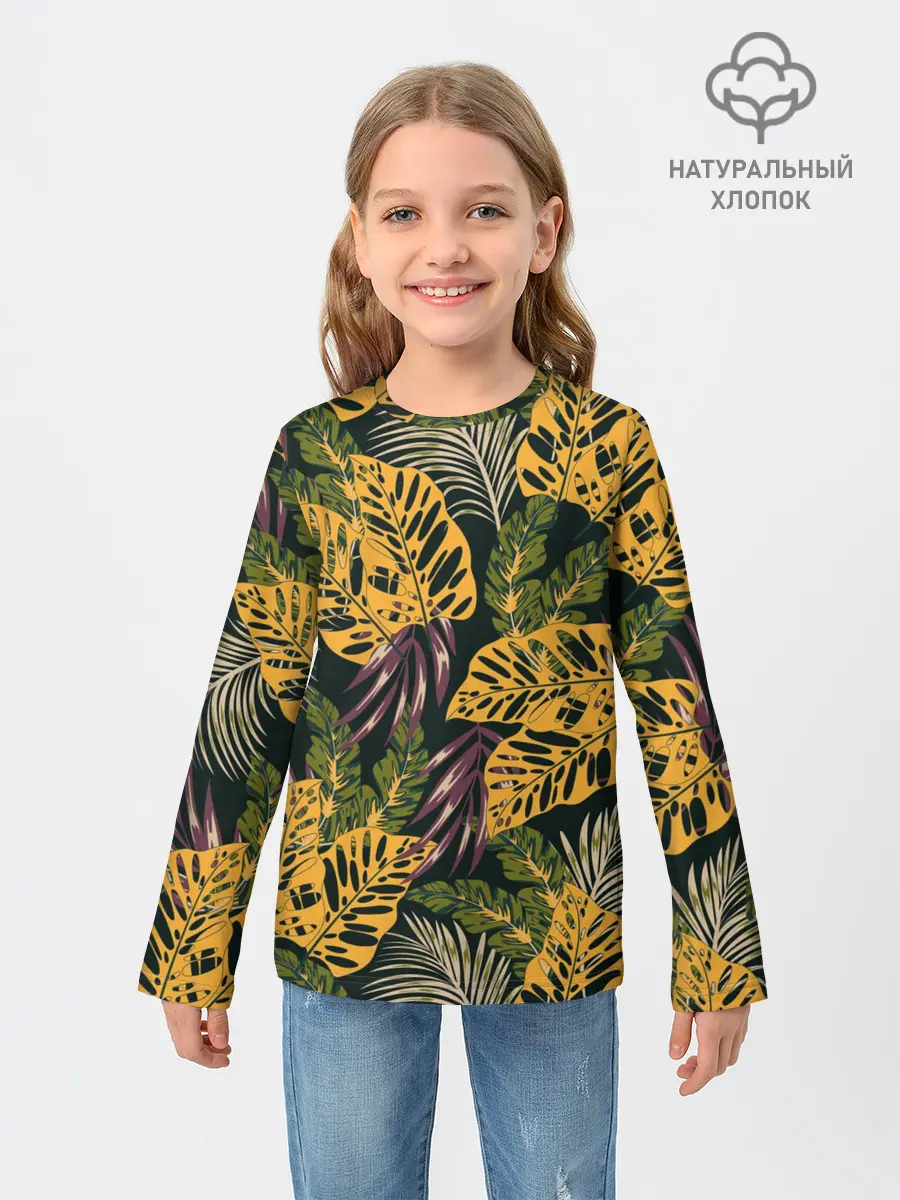 Детский лонгслив / Тропический лес