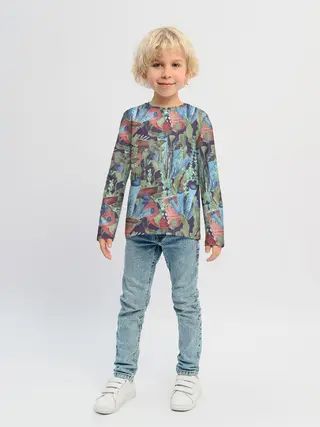 Детский лонгслив / Водоросли на морском дне