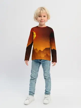 Детский лонгслив / космос