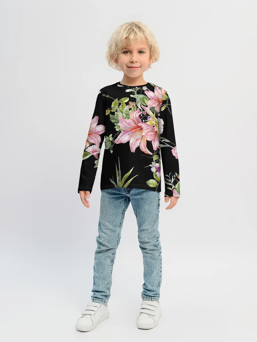 Детский лонгслив / Букет лилий