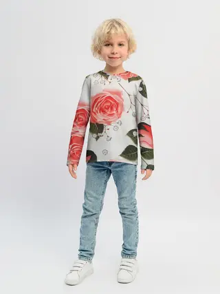 Детский лонгслив / Нежные розы