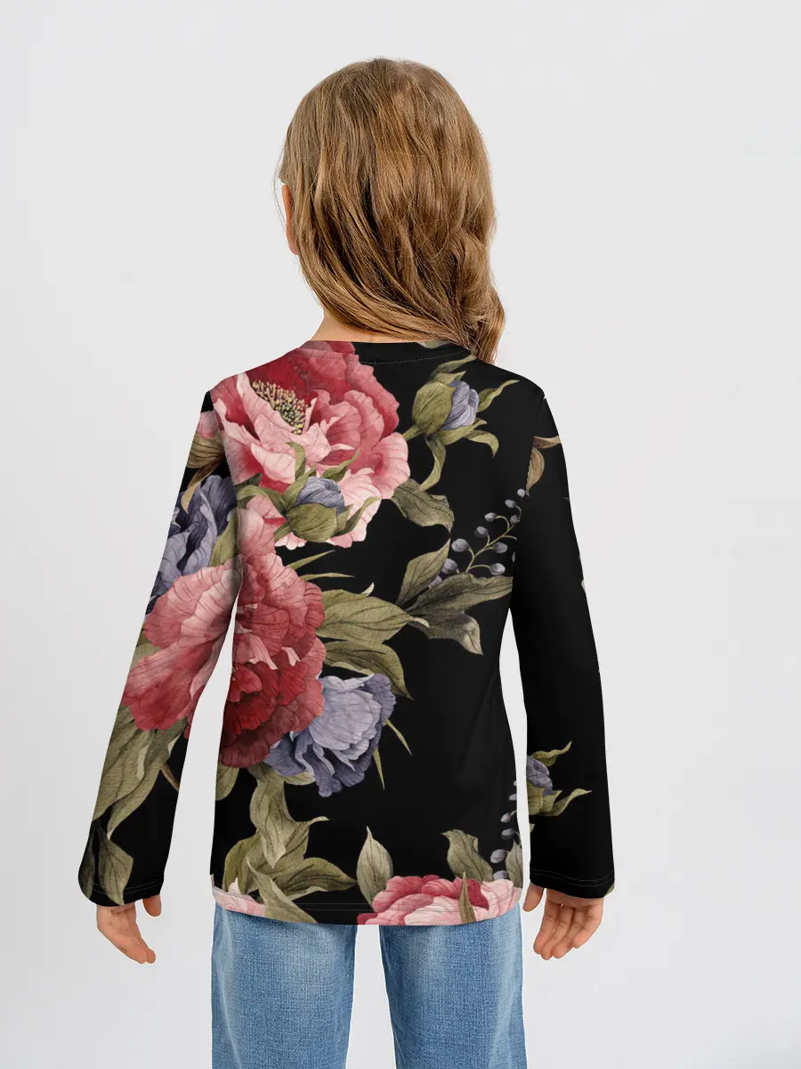 Детский лонгслив / Цветы