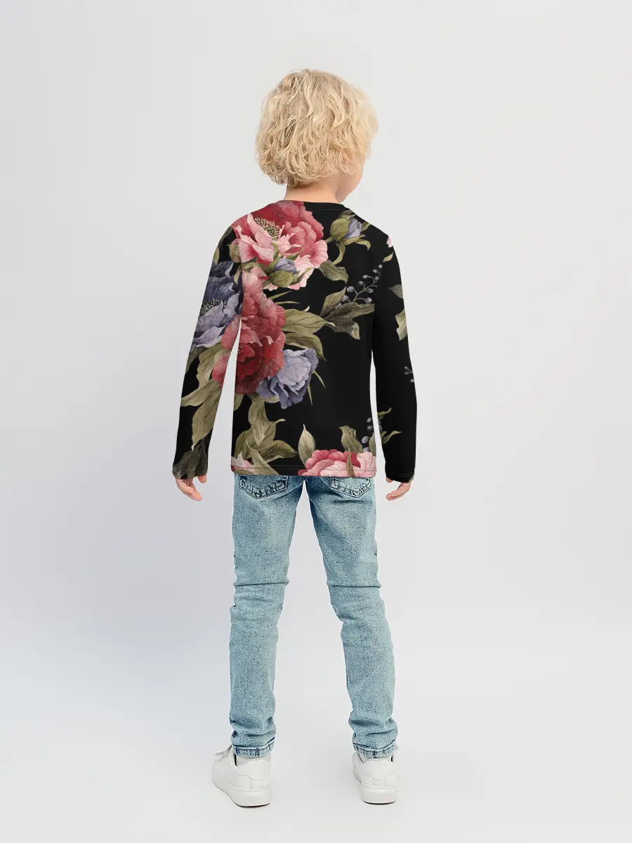 Детский лонгслив / Цветы