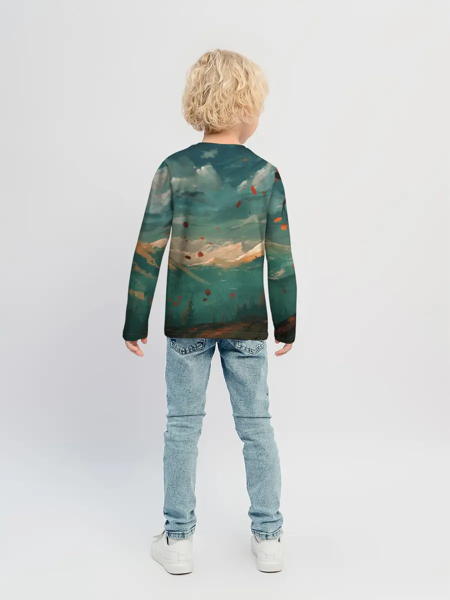 Детский лонгслив / Горы