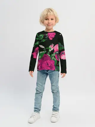 Детский лонгслив / Розы