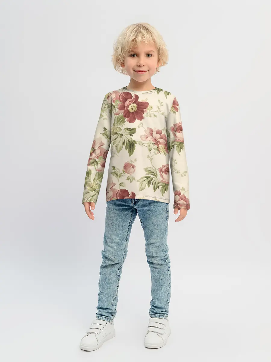 Детский лонгслив / Цветы