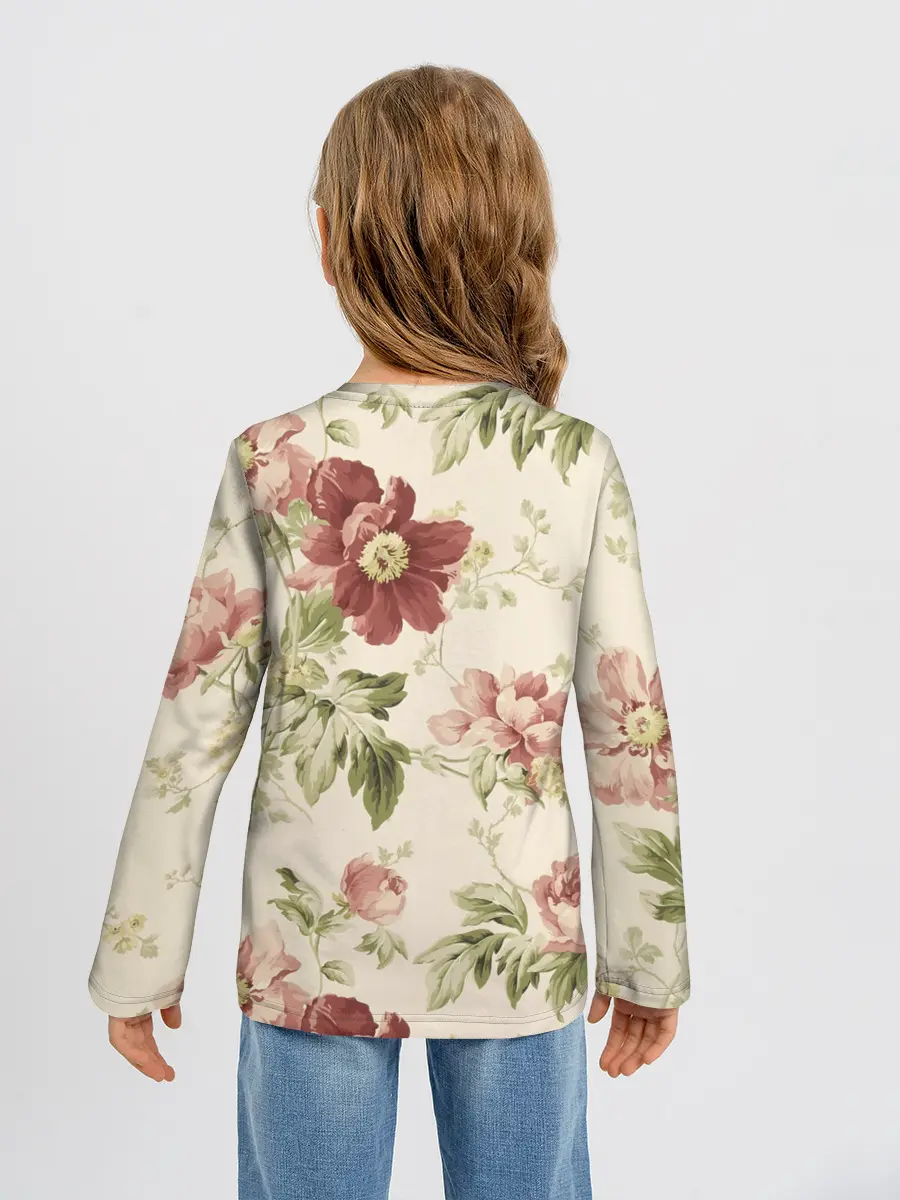 Детский лонгслив / Цветы