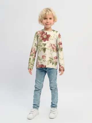 Детский лонгслив / Цветы