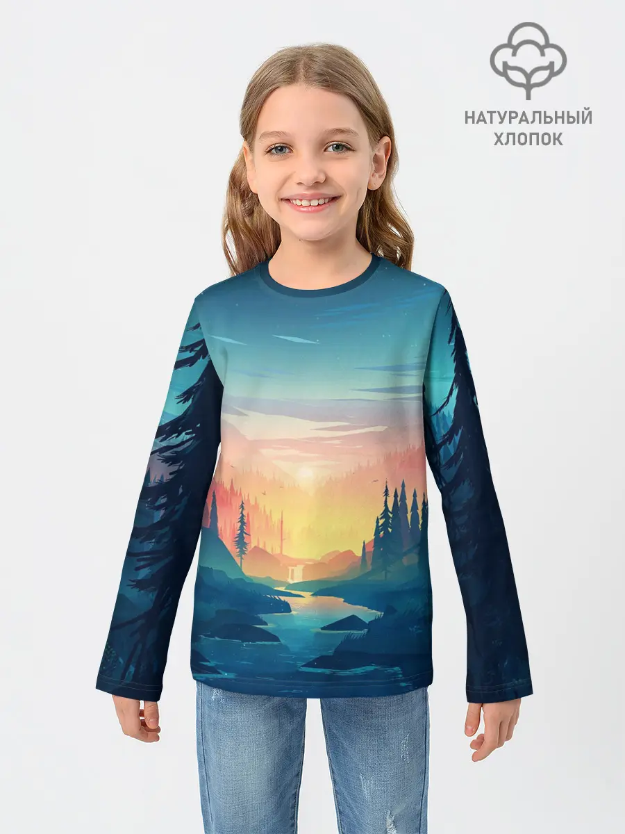 Детский лонгслив / Природа