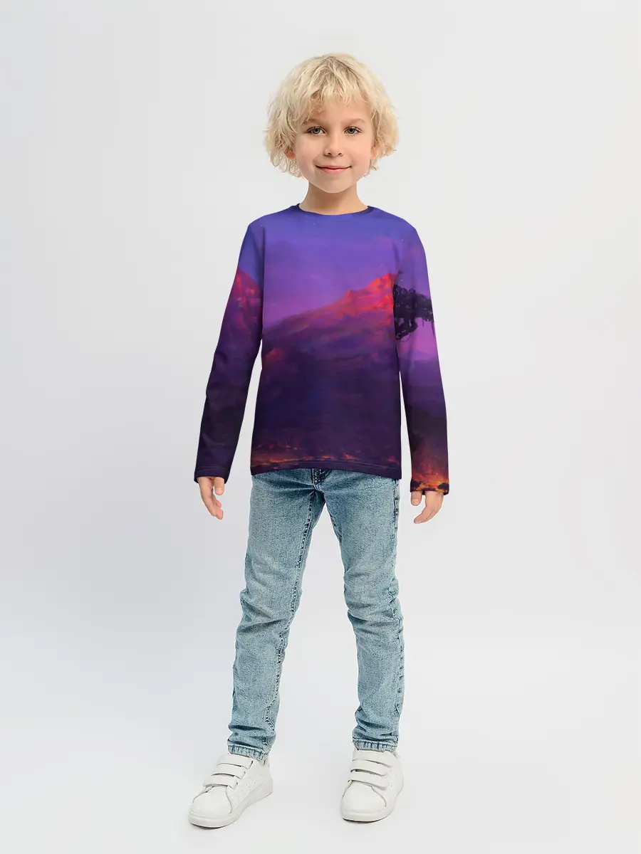 Детский лонгслив / Горы