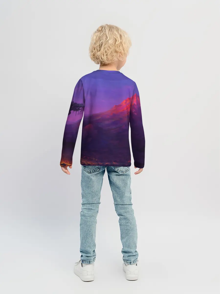 Детский лонгслив / Горы