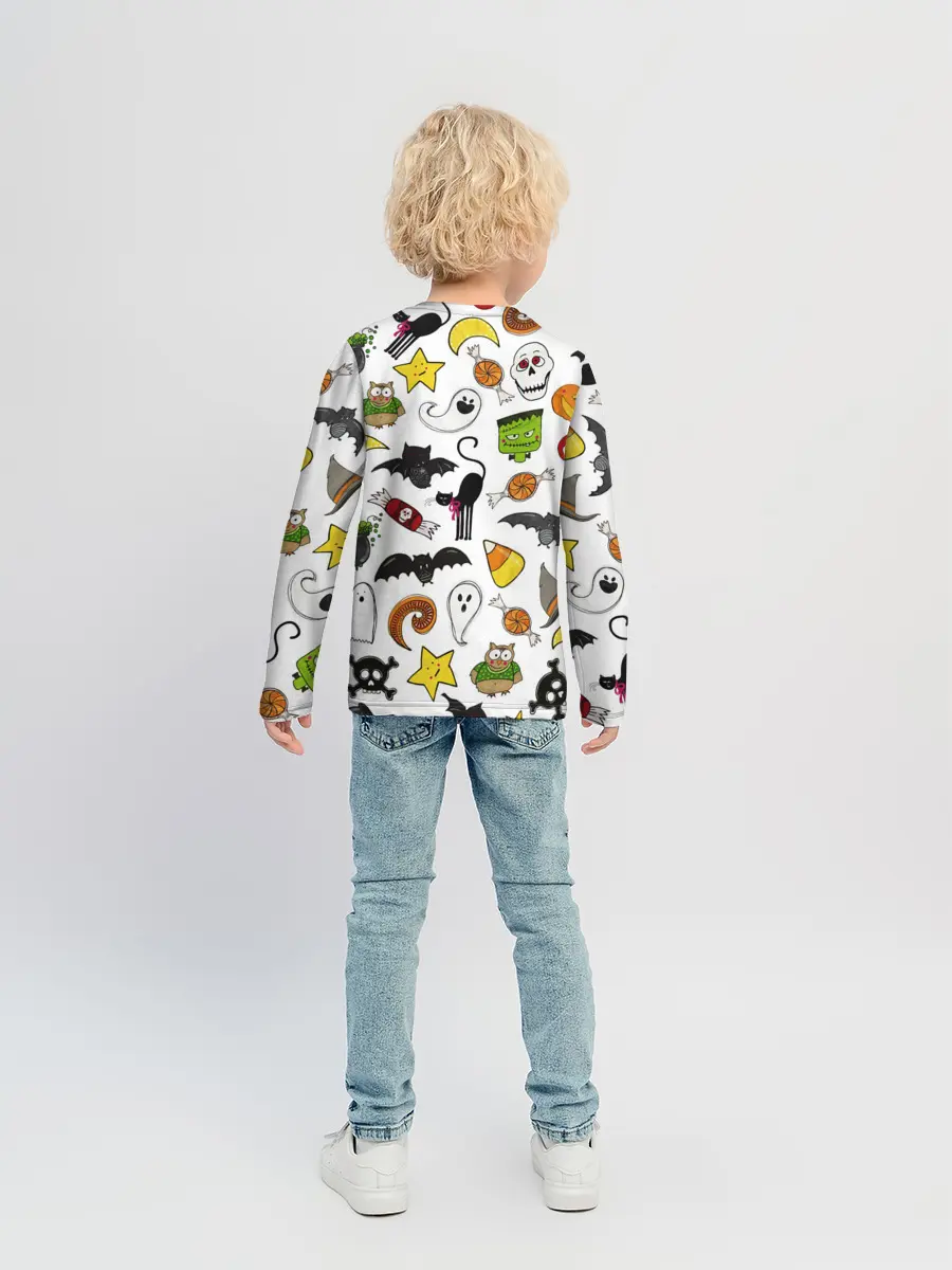 Детский лонгслив / Хэллоуин паттерн