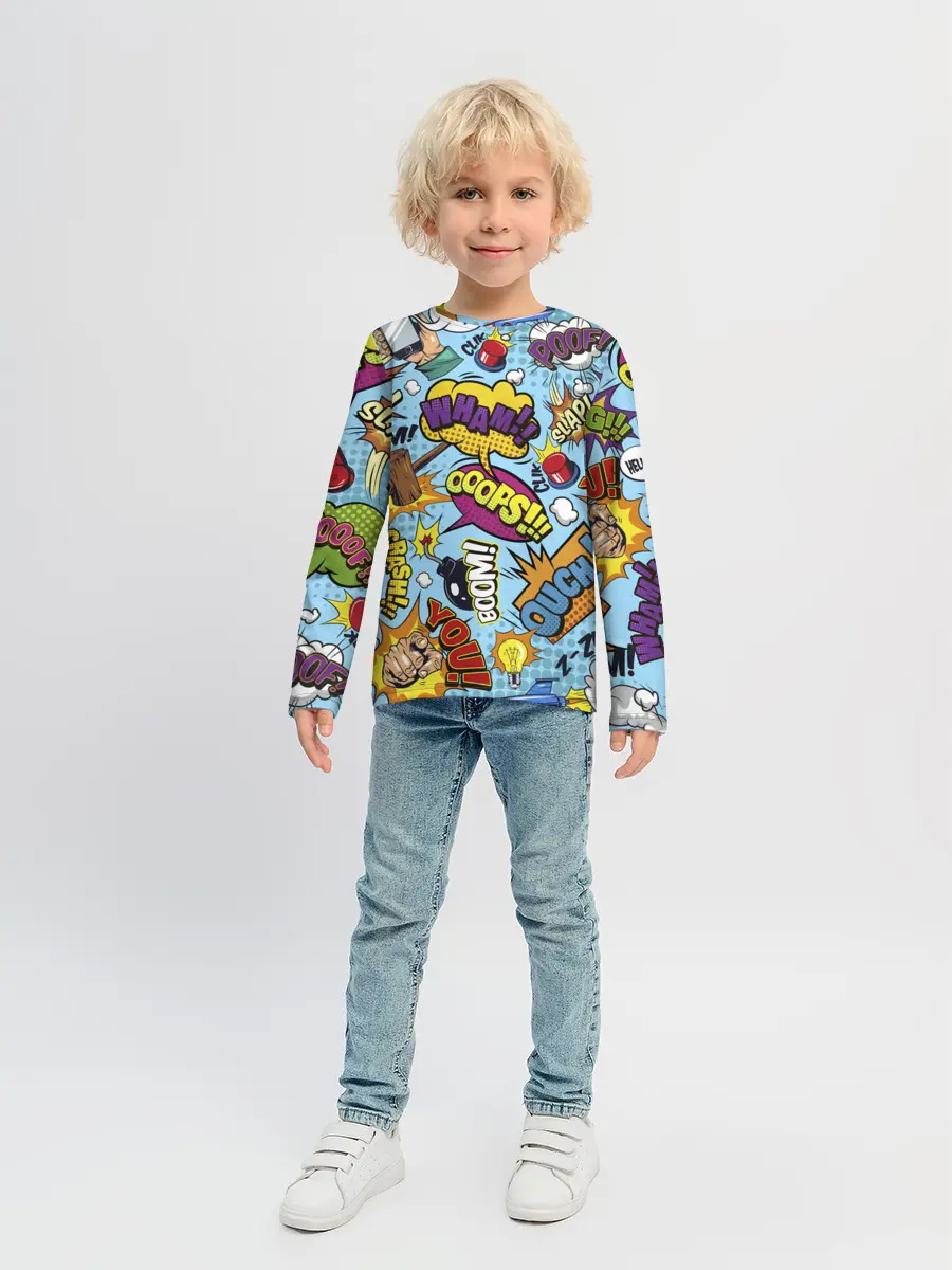Детский лонгслив / Pop art comics