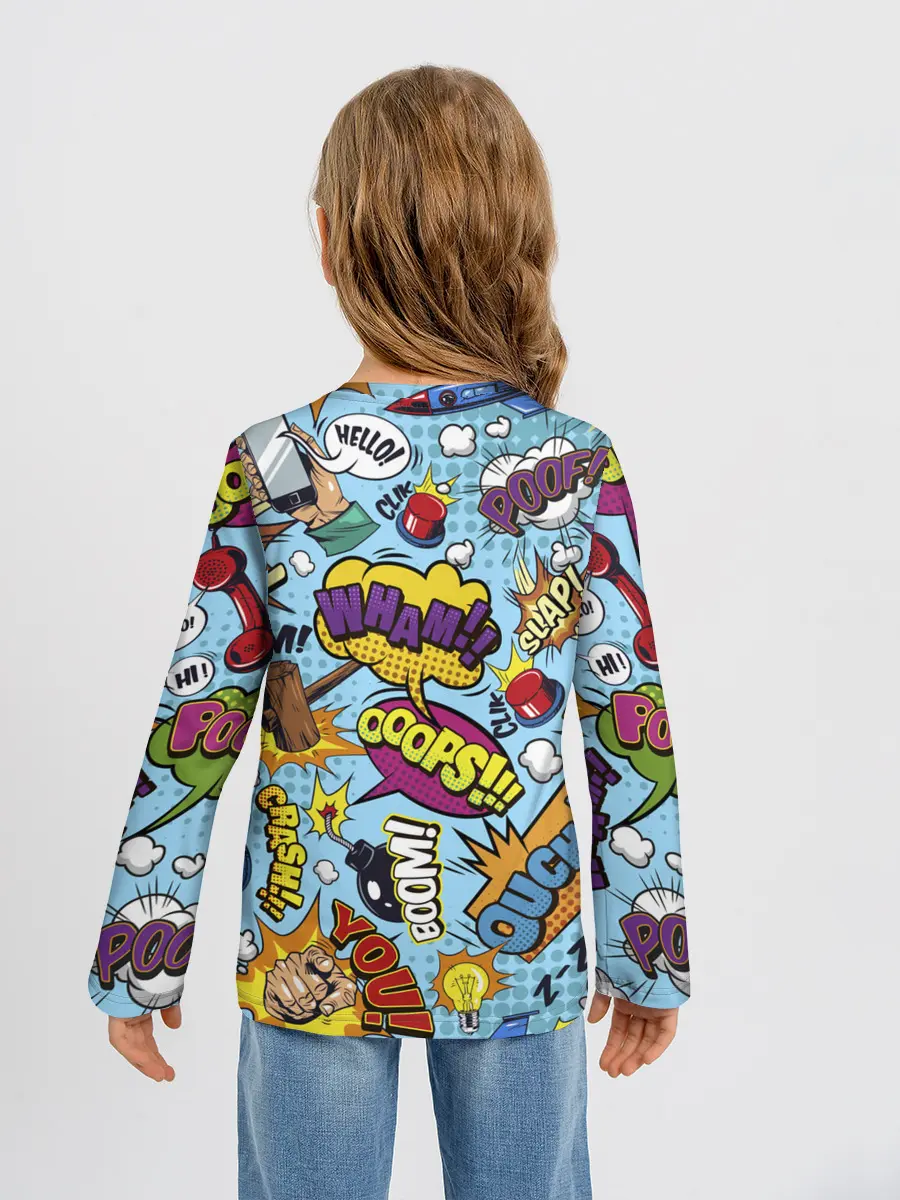 Детский лонгслив / Pop art comics