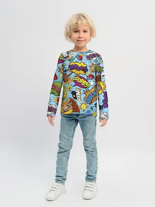 Детский лонгслив / Pop art comics