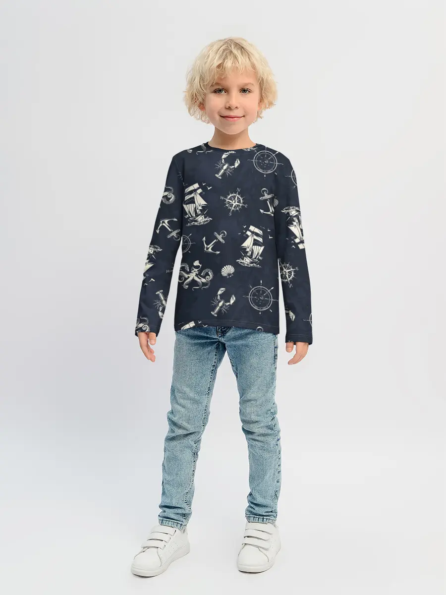 Детский лонгслив / Nautical art
