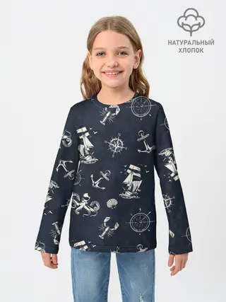 Детский лонгслив / Nautical art