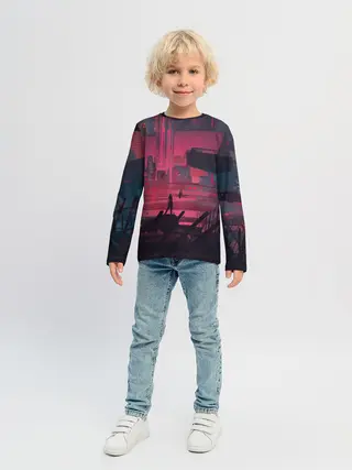 Детский лонгслив / Город Будущего