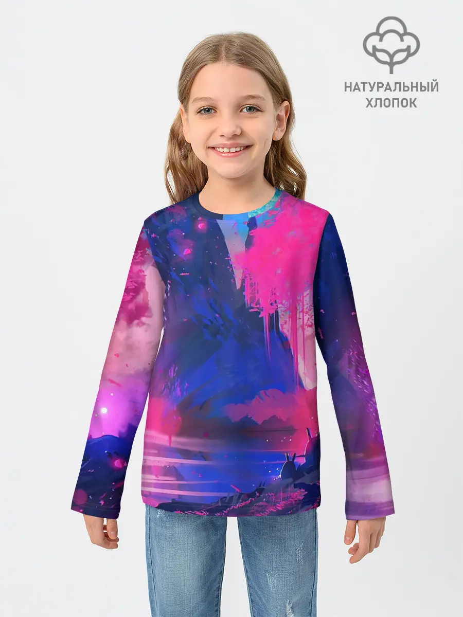 Детский лонгслив / Неоновые Краски