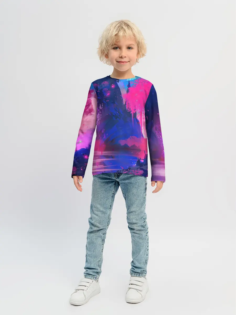 Детский лонгслив / Неоновые Краски