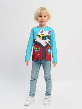 Детский лонгслив / Кибер Пёс