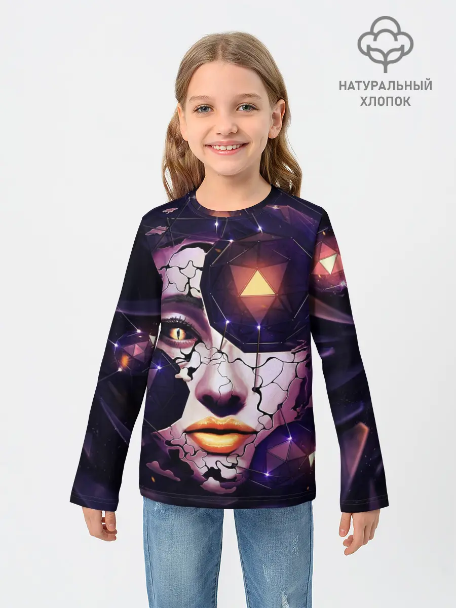 Детский лонгслив / Лицо