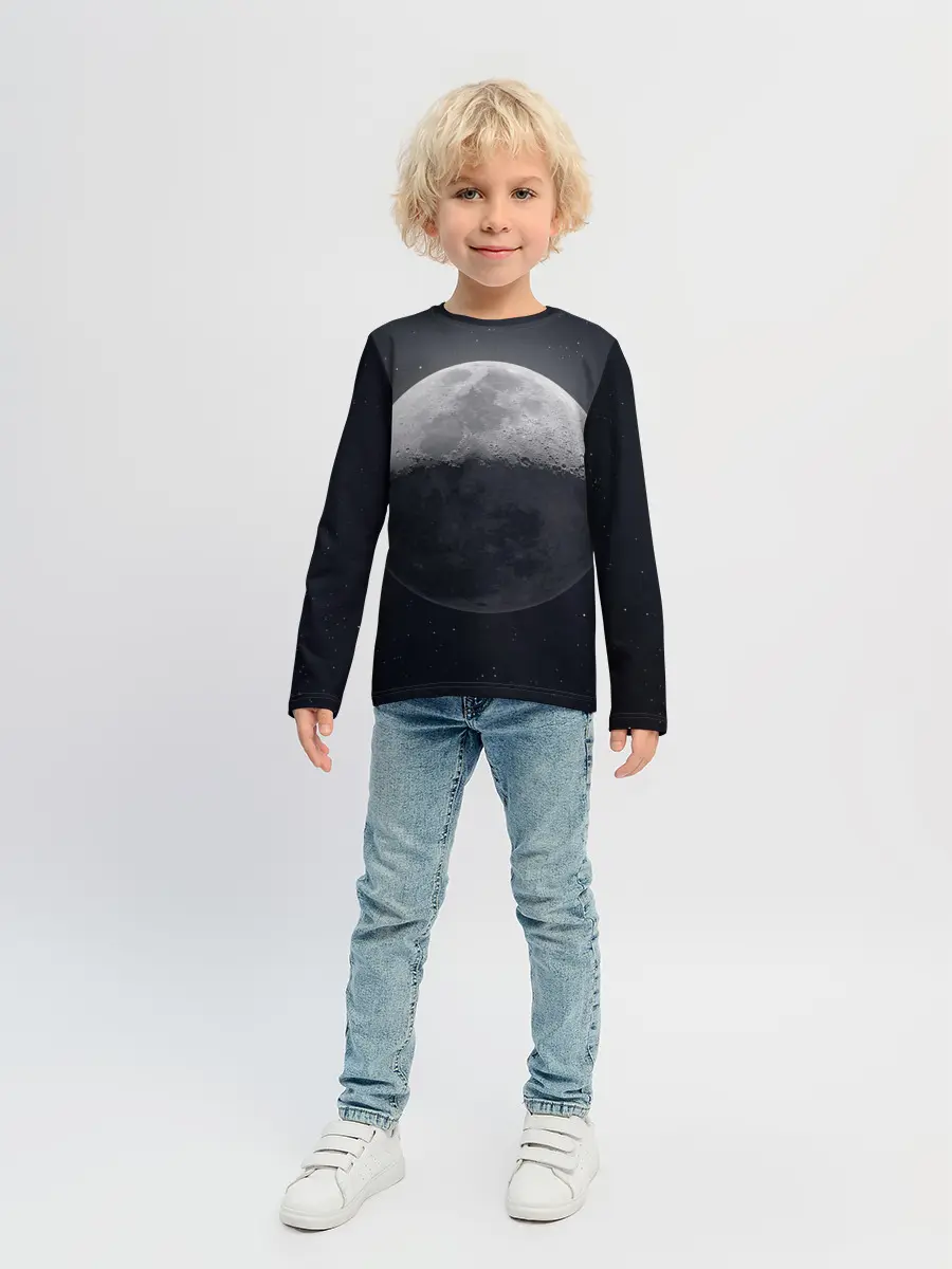 Детский лонгслив / луна