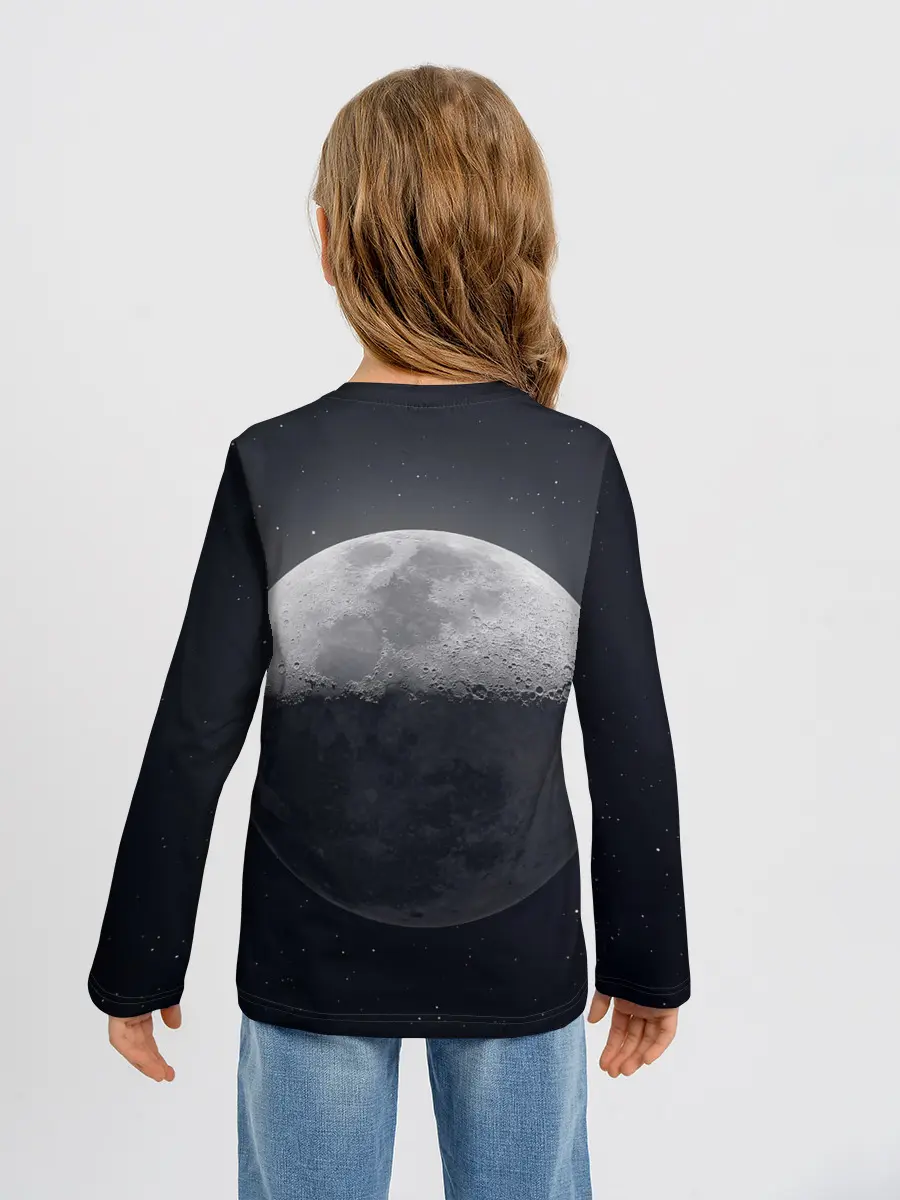 Детский лонгслив / луна