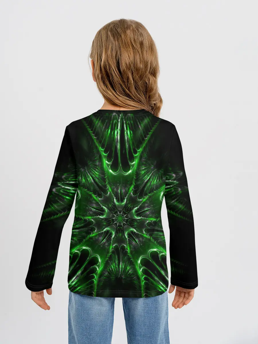 Детский лонгслив / Зелёное Очарование