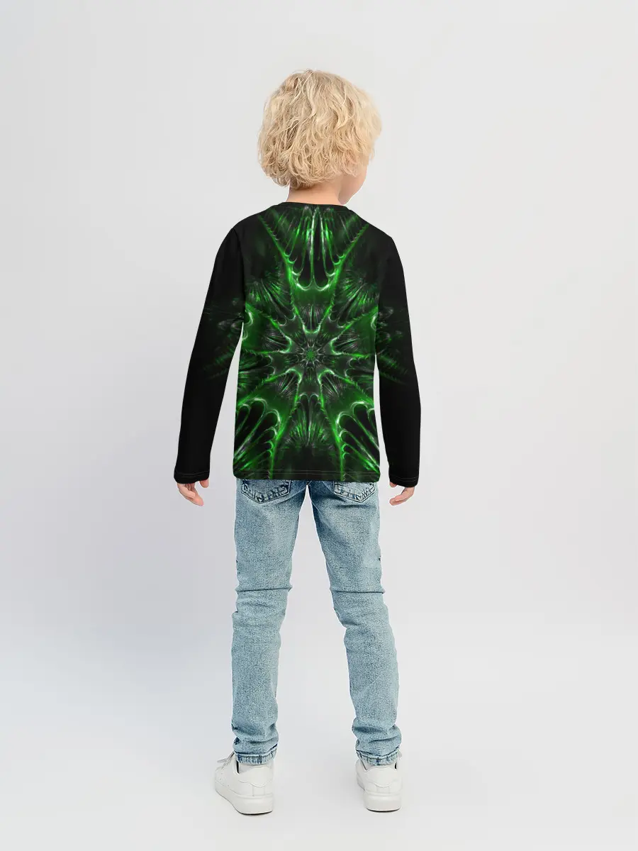 Детский лонгслив / Зелёное Очарование
