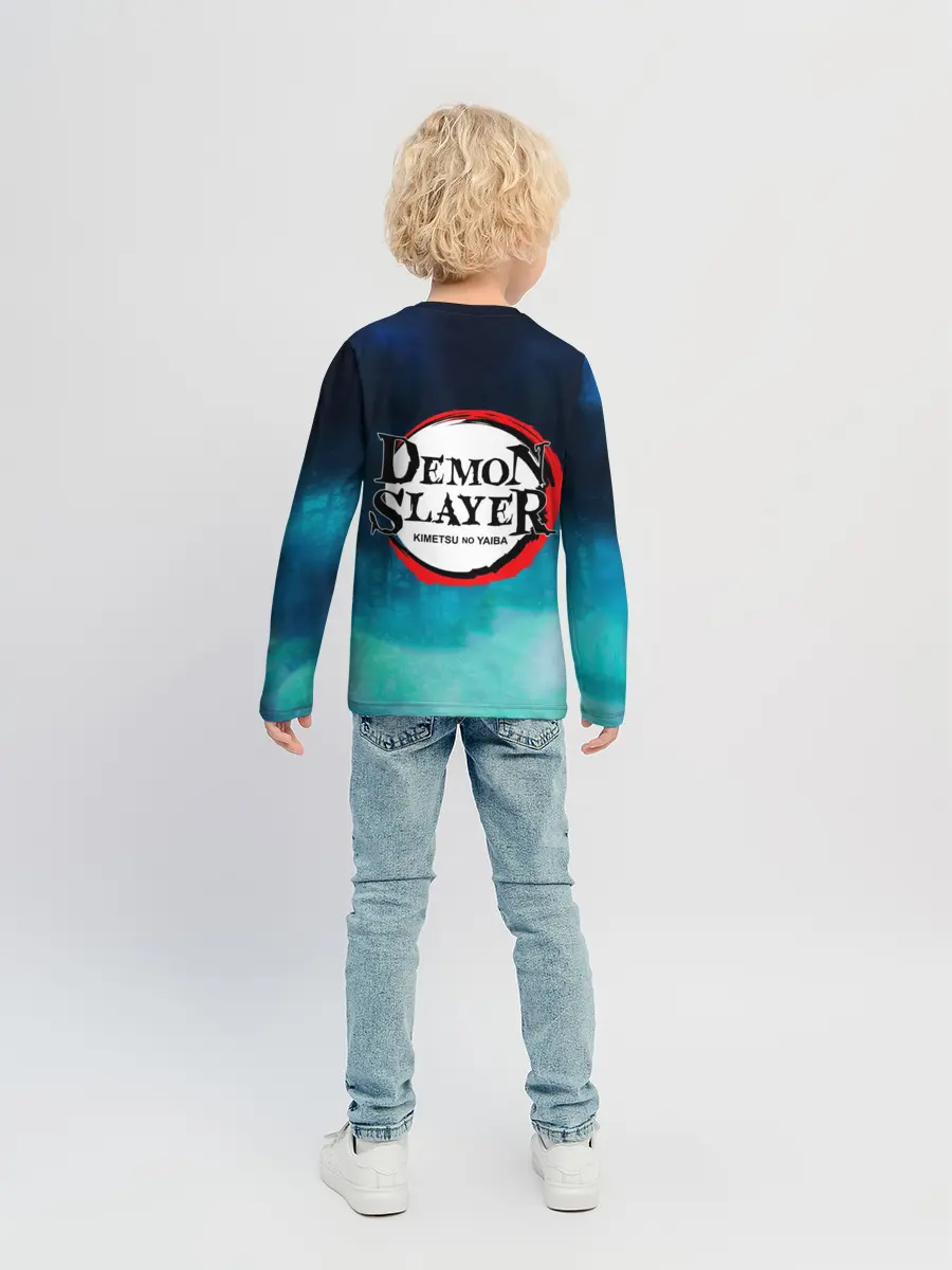 Детский лонгслив / Убийца демонов милые брат и сестра