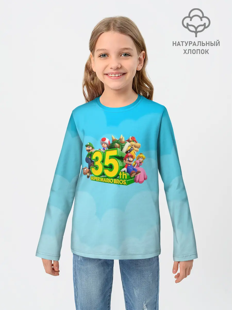 Детский лонгслив / Mario