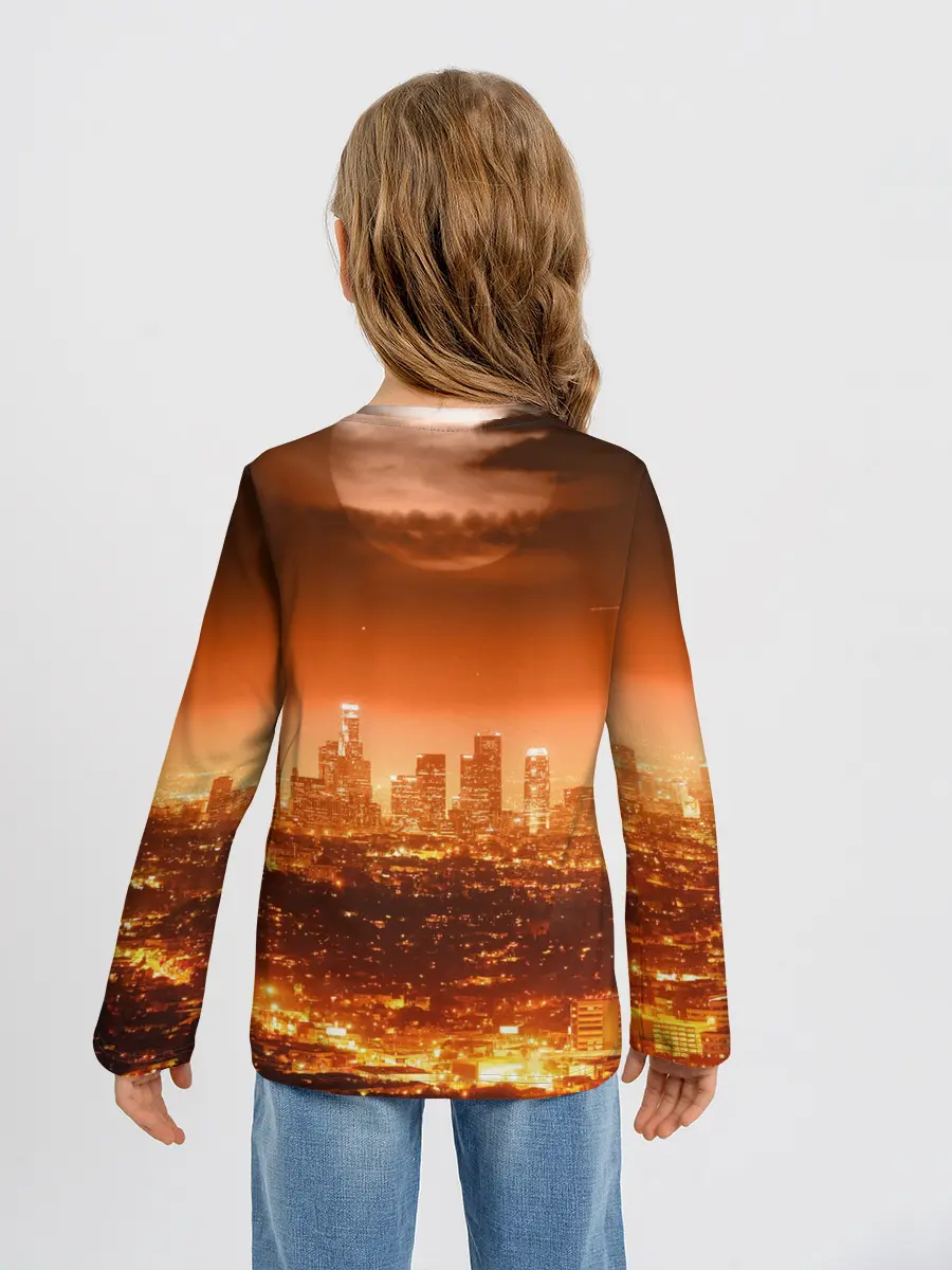 Детский лонгслив / ночной город