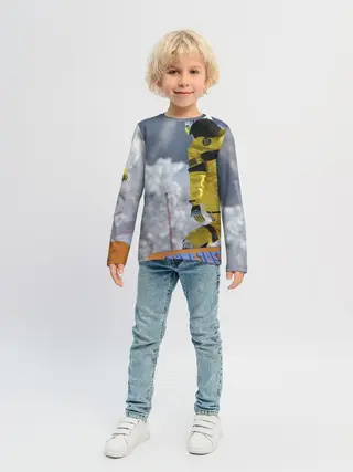 Детский лонгслив / сноубордист